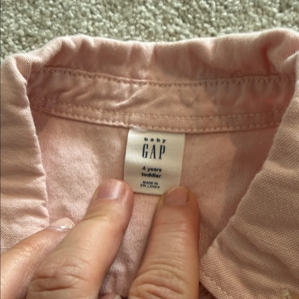 GAP Light Pink Button-Down Shirt for Kids